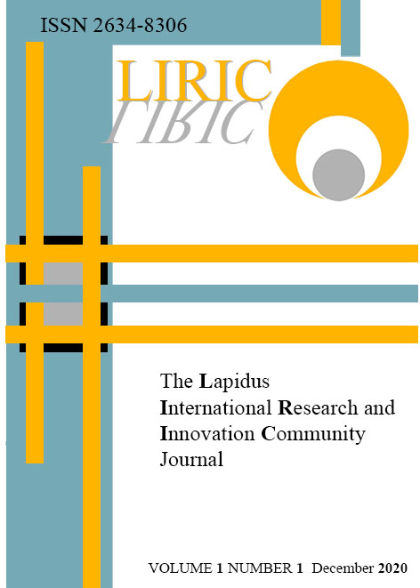 cover image LIRIC volume 1 number 1