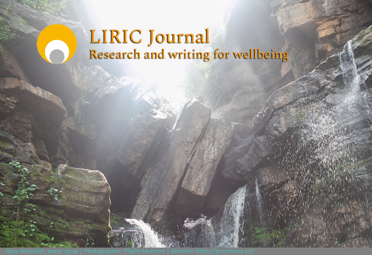 Image of large book-like rock formation  Akaa Waterfall_water spray | Photographer: Phyllis Muthoni | Website: https://pmuthony.art/